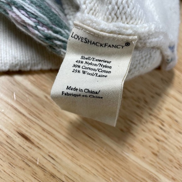 LOVESHACKFANCY Boscom Cardigan Floral Jacquard Knit Sweater Size XL 0071 - Picture 11 of 13